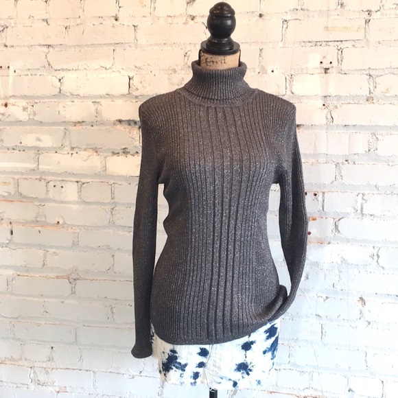 212 Collection Tops - 212 Collection turtle neck sweater. Metallic gray
